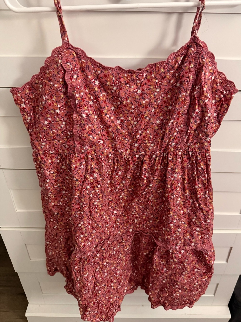Aeropostale Dusty Rose Floral Smocked Tank Dress
